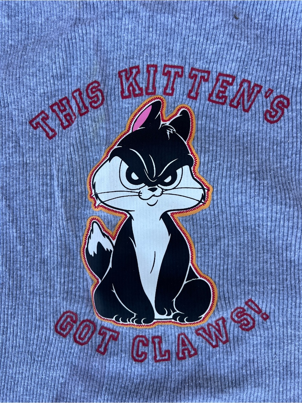 Vintage 90s Looney Tunes Pussyfoot black and white cat graphic tank top